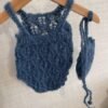 Dark blue mohair set